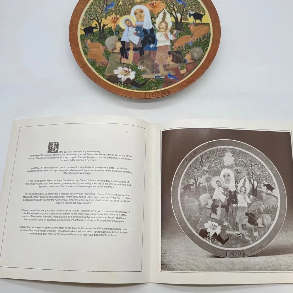 KonigsZelt Bavaria‎ Collector Plate The Adoration 1979 Heidi Keller Limited Ed